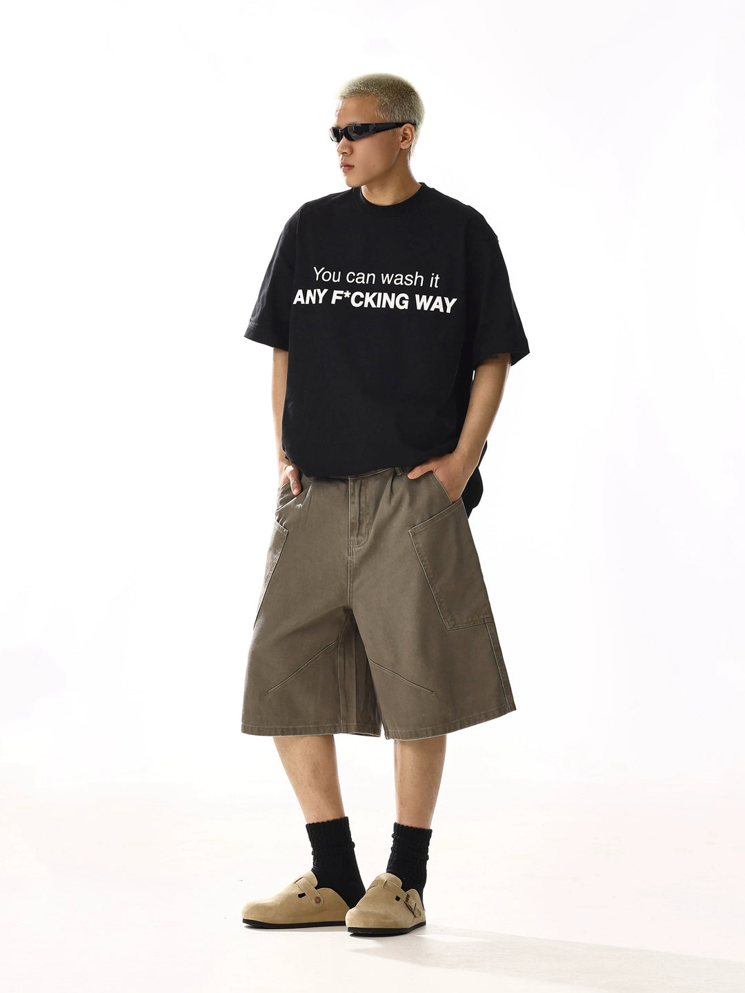 Multi-Pocket Loose Fit Cargo Shorts