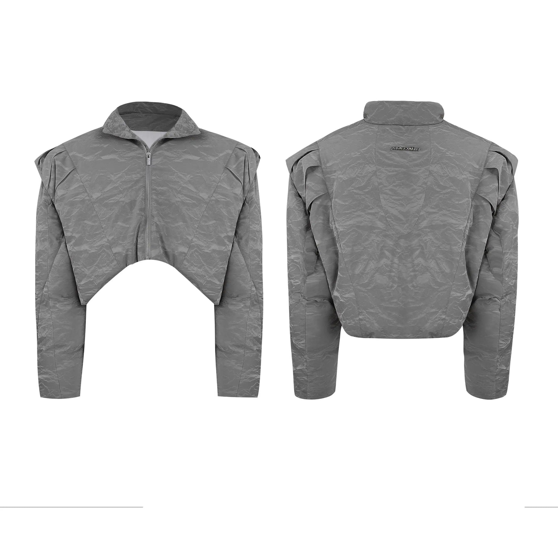 Deconstructed Pleated Short Cotton Jacket