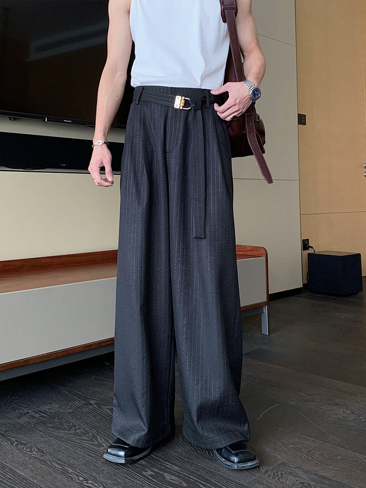 Wide-Leg Cleanfit Casual Pants