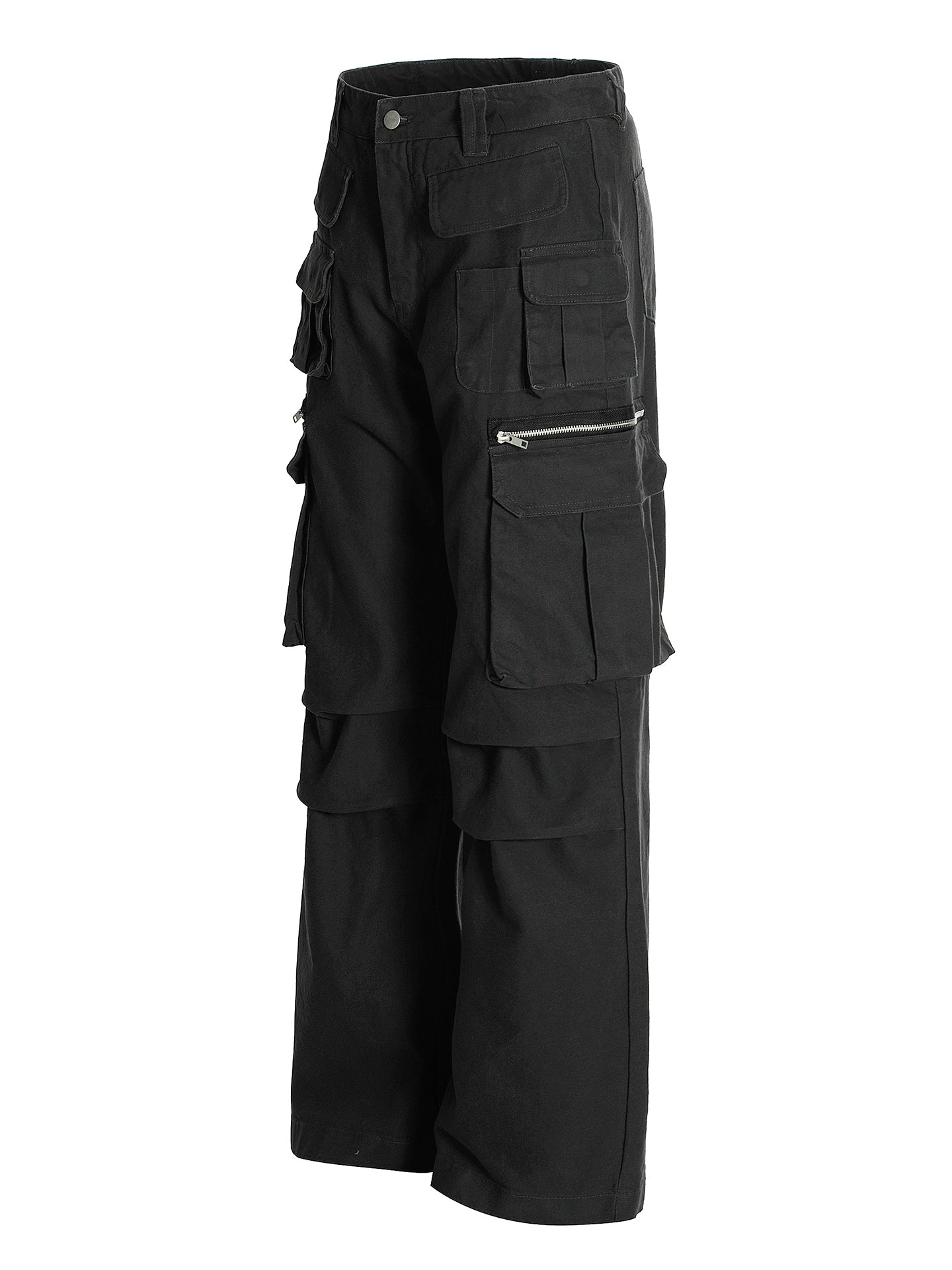 Loose Straight Cargo Pants with Multiple Pockets