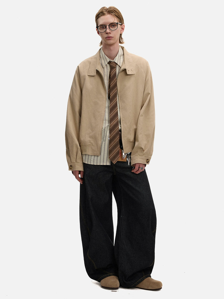 Veste Harrington rétro à col montant 