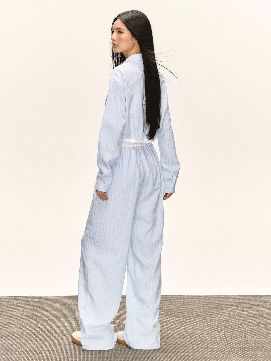 Striped Button-Up Shirt and Pants