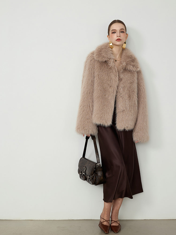 Petite Faux Fur Short Coat