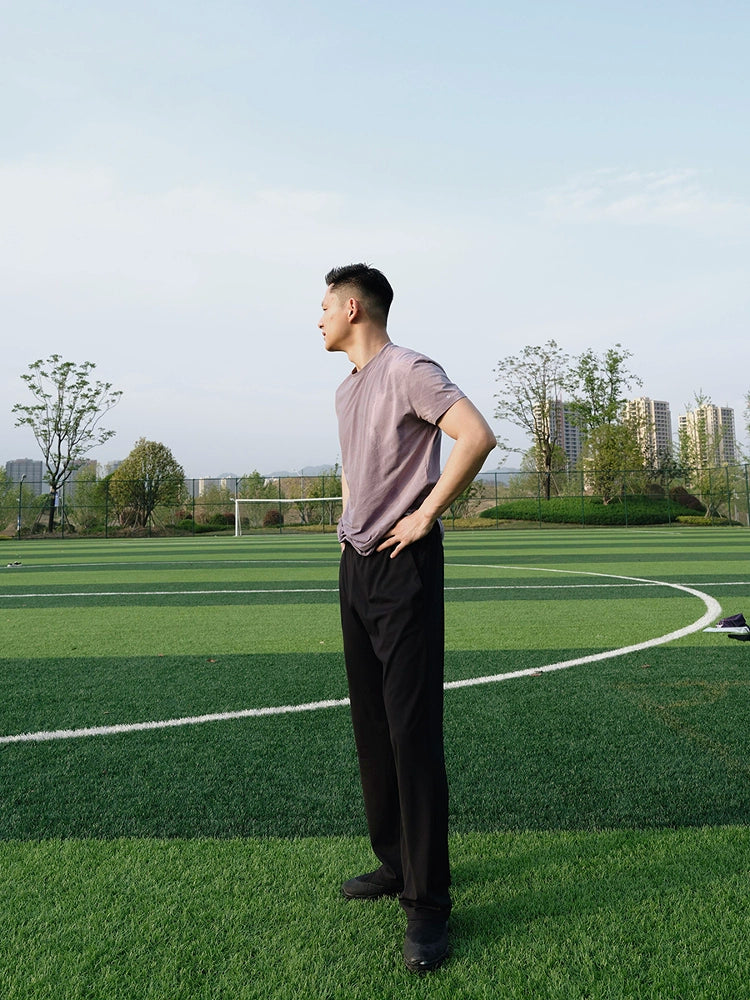 سروال عادي مستقيم قابل للتنفس 