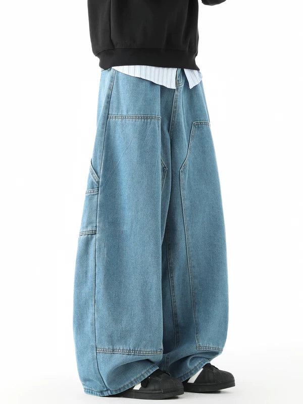 سروال دنيم كاربيتر بباتش ويد ليغ 