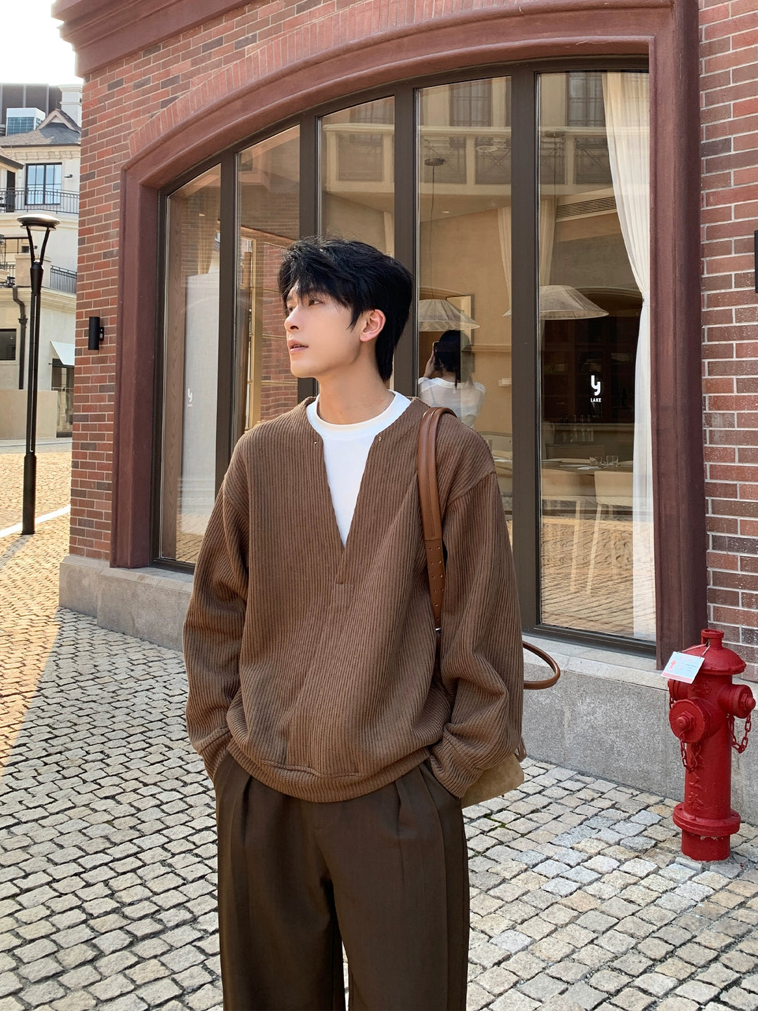 V-Neck Knit Sweater