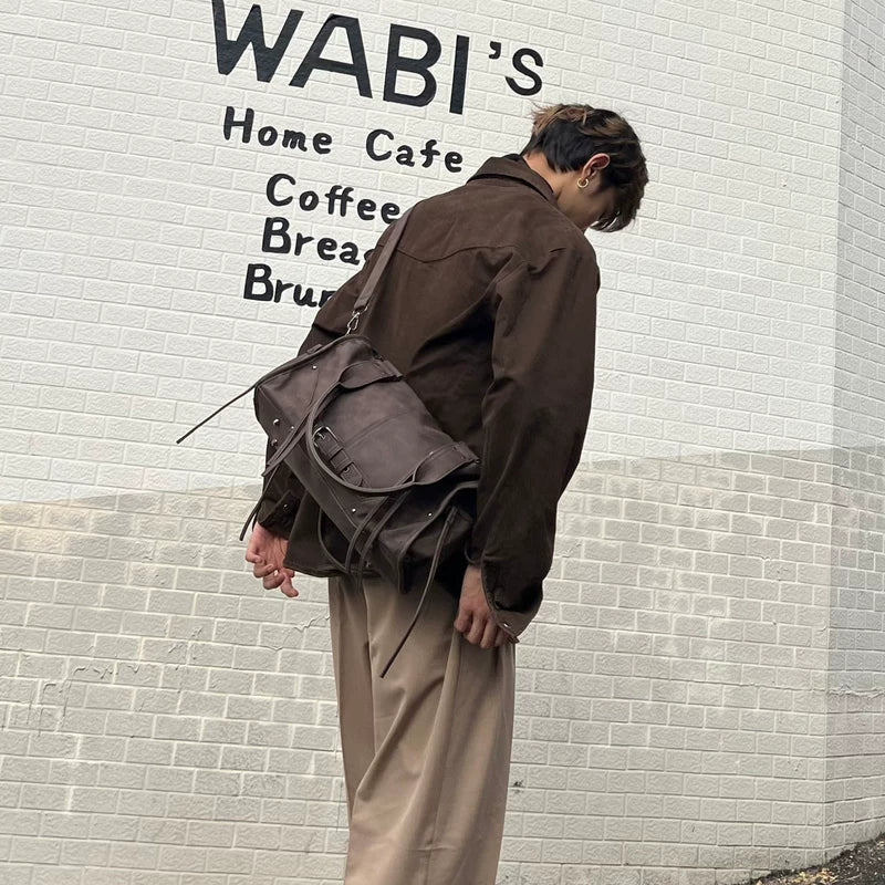 Harajuku PU Motorfiets Schouder Crossbody Tas 