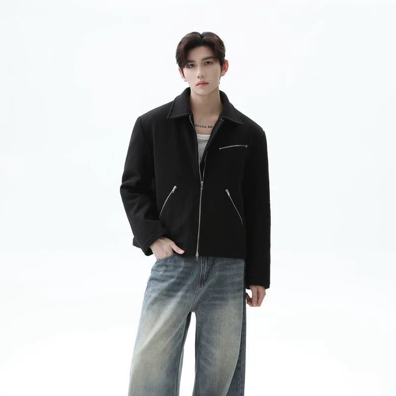 Deconstructed Zipper Wool Jacket