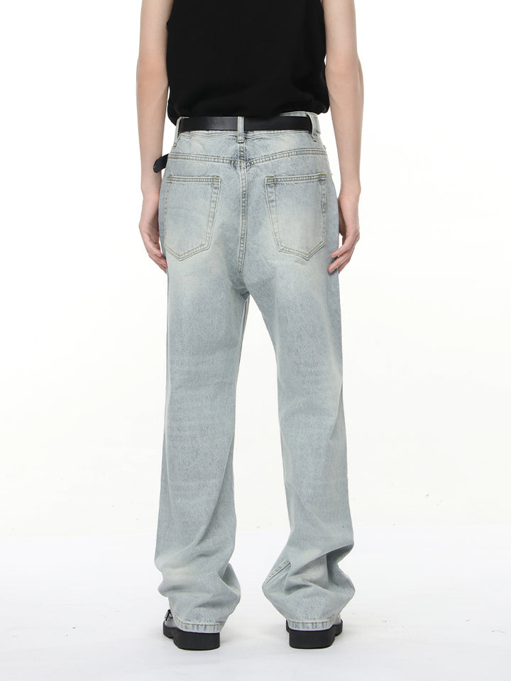 Blue Slim-Fit Straight Jeans