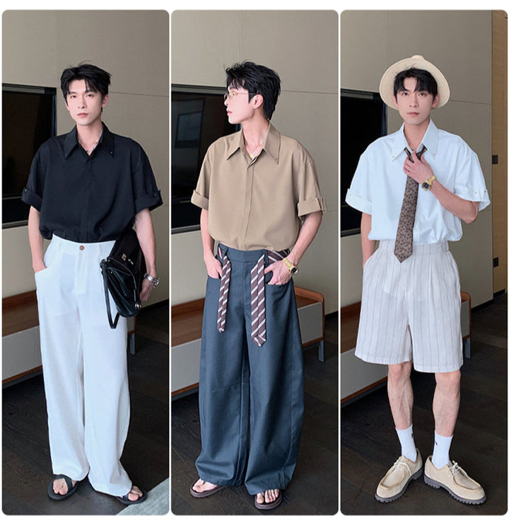 Short-Sleeve Loose Fit Summer Shirt