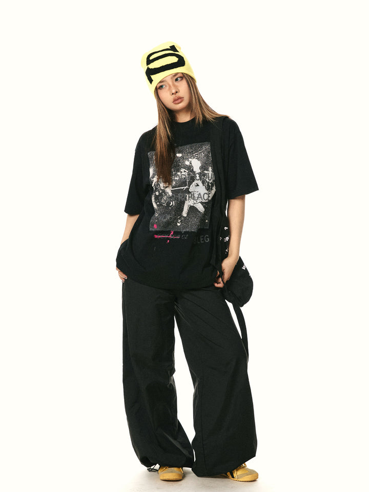 Graffiti Print Retro Graphic T-shirt