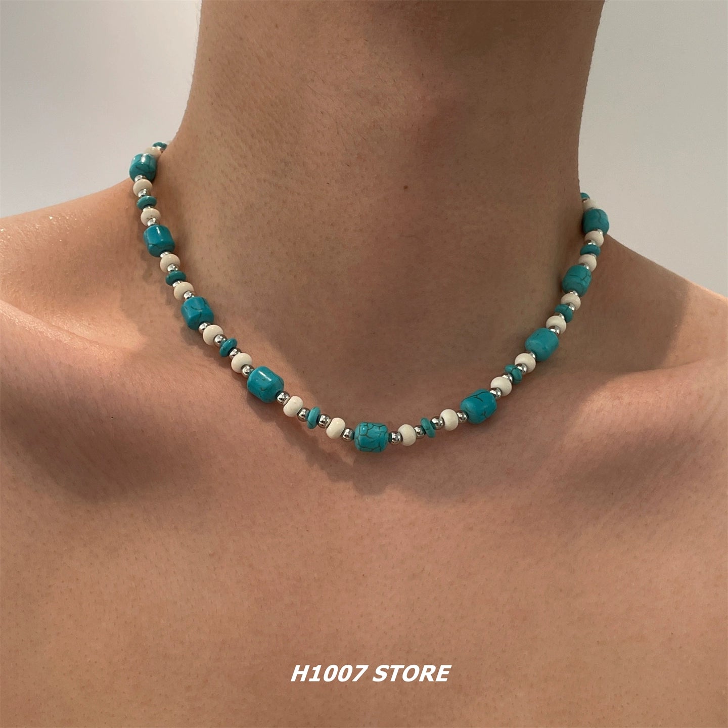 Boncuklu Taş Kolye, Hip-Hop Klavikula Zinciri 