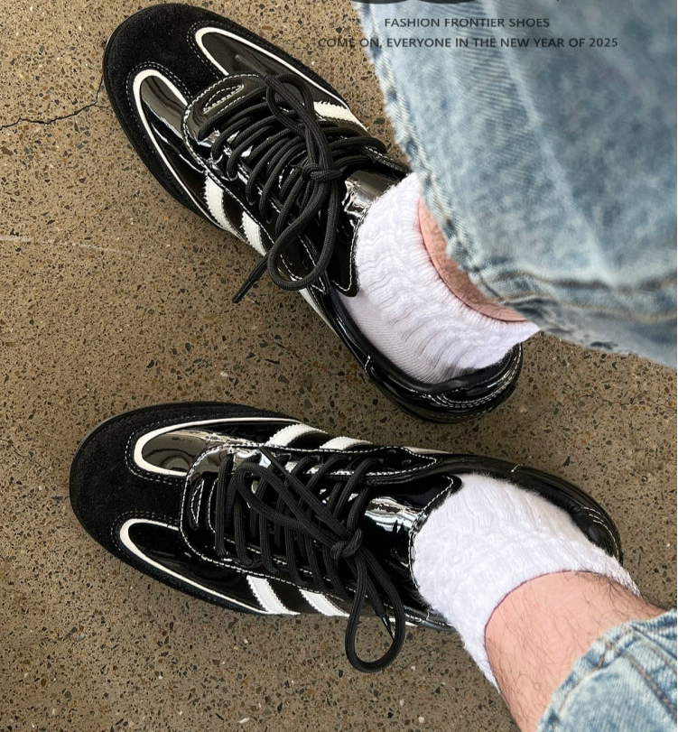 Zapatos de cuero casuales para commuters con teclas de piano 