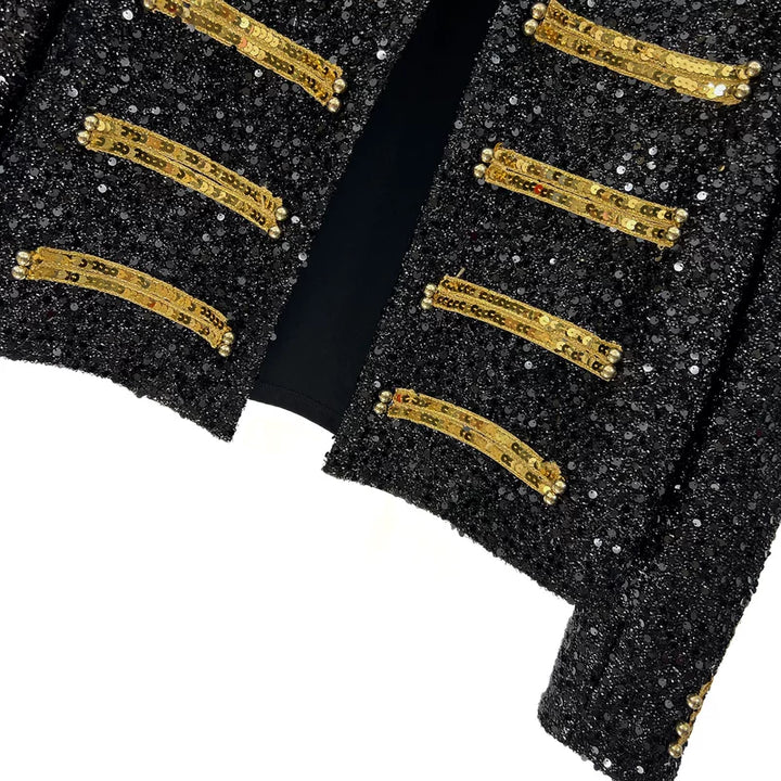 Sequin Embellished Court-Style Jacket
