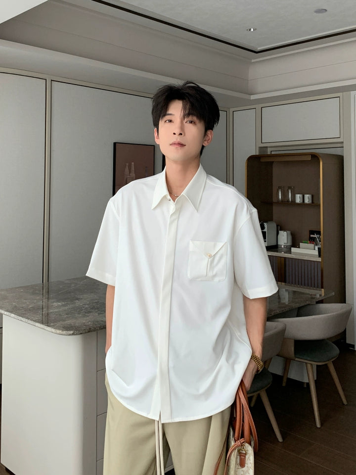 Short Sleeve Non-Iron Loose Fit Shirt