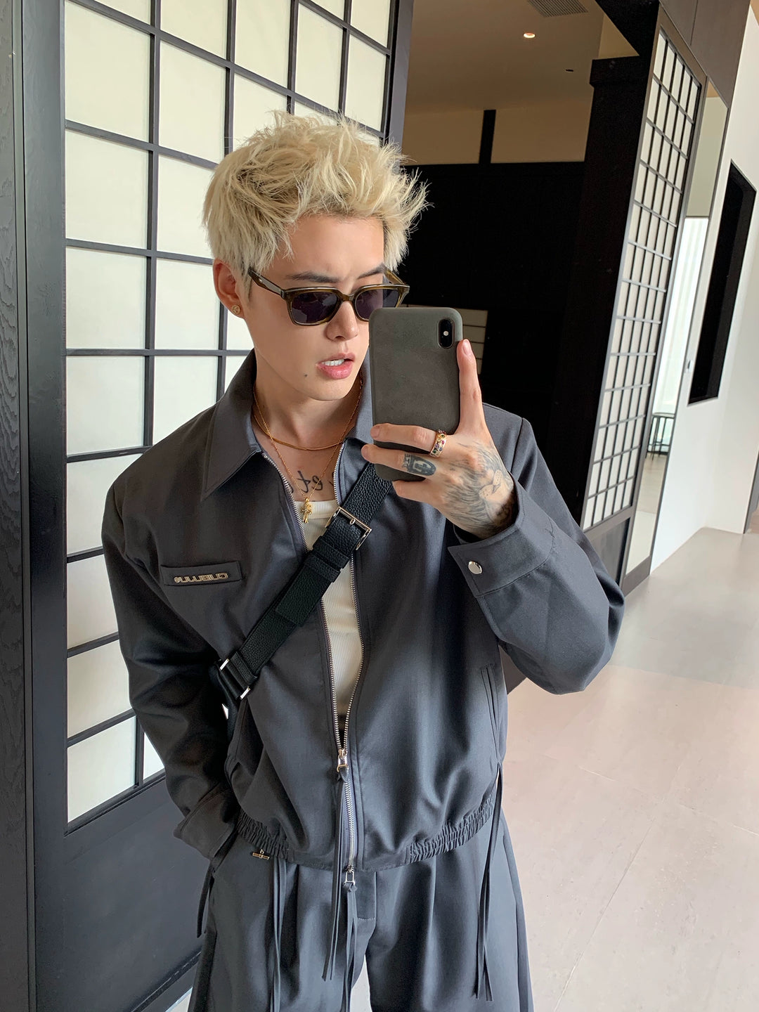 Zipper Jacket and Casual Pants