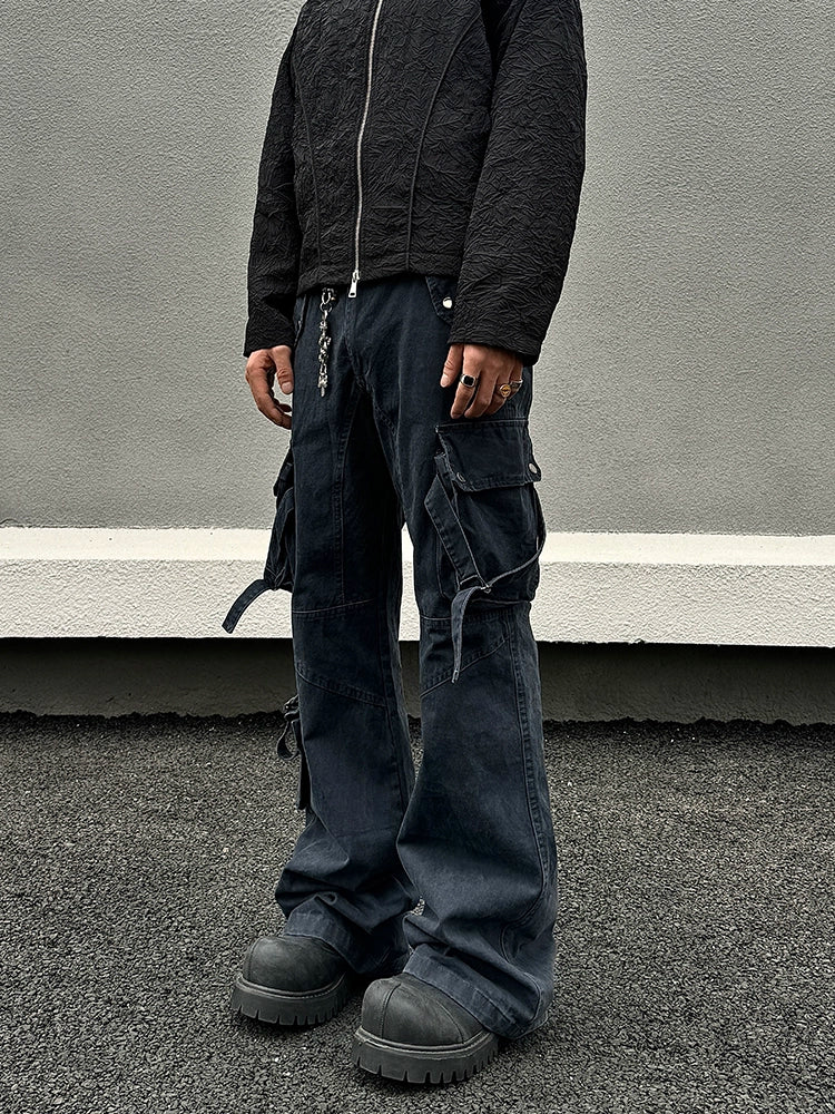 Utility Multi-pocket Straight-leg Pants