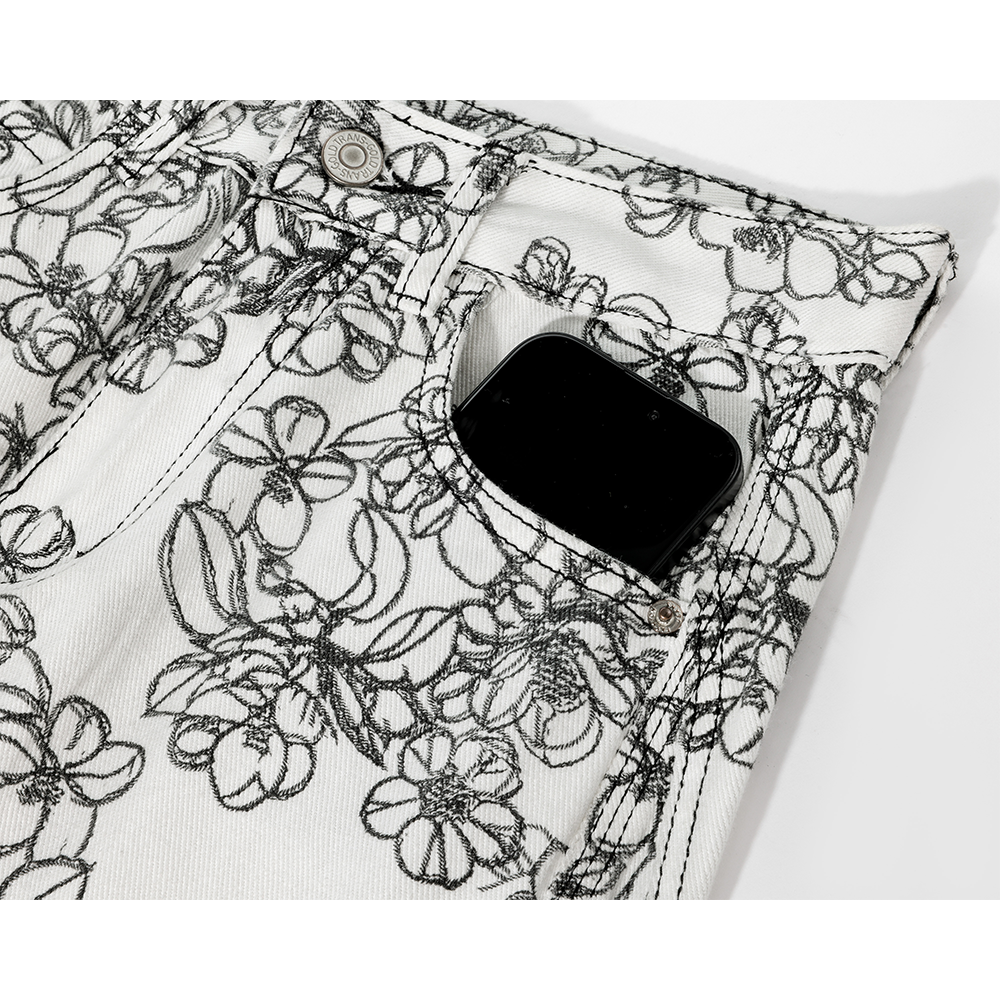 Floral Print High Waist Wide Leg Pants