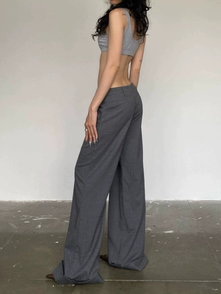 Low Waist Wide Leg Casual Pants