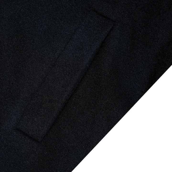 Diamond Accent Shoulder Padded Wool Coat