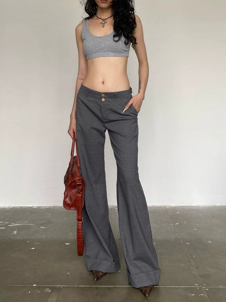 Low Waist Wide Leg Casual Pants