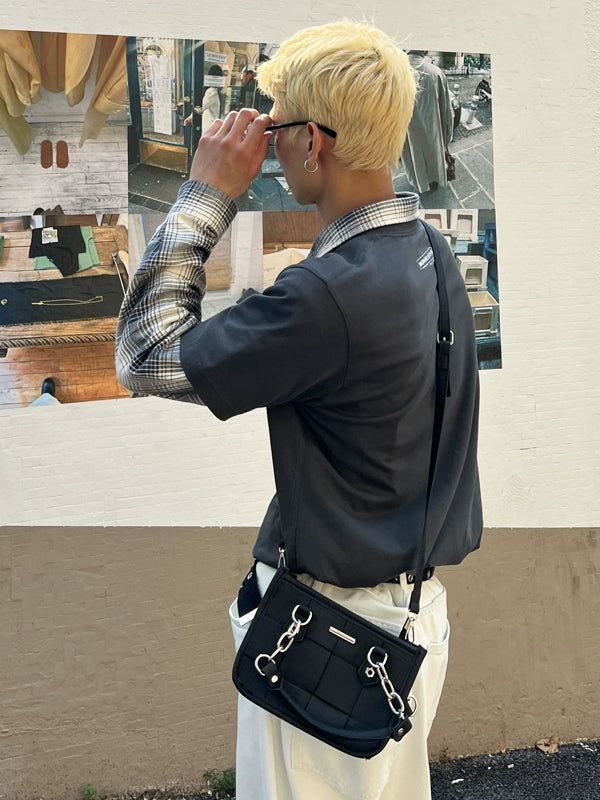 Woven Square Crossbody Bag