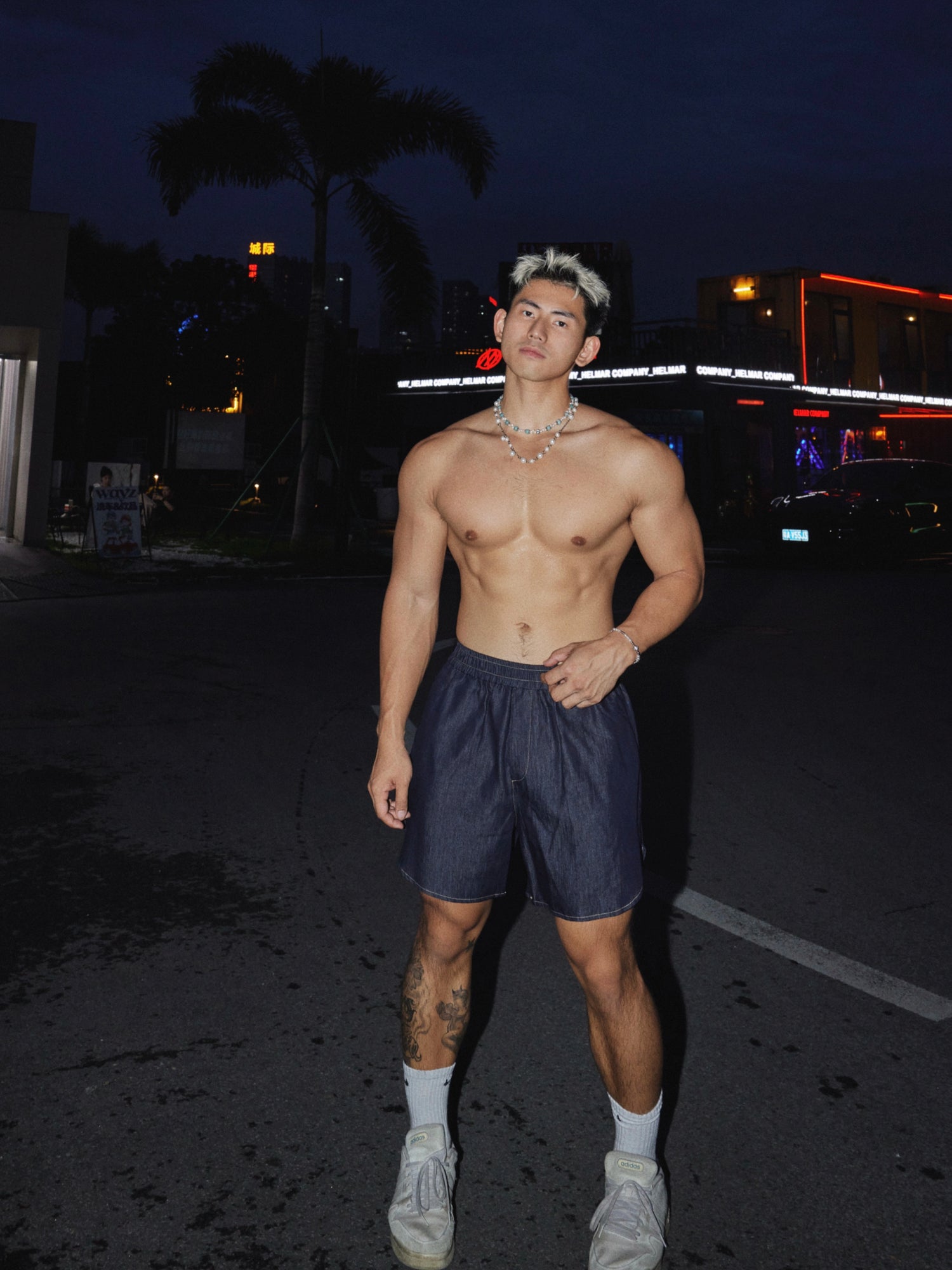 Denim Shirt and Shorts