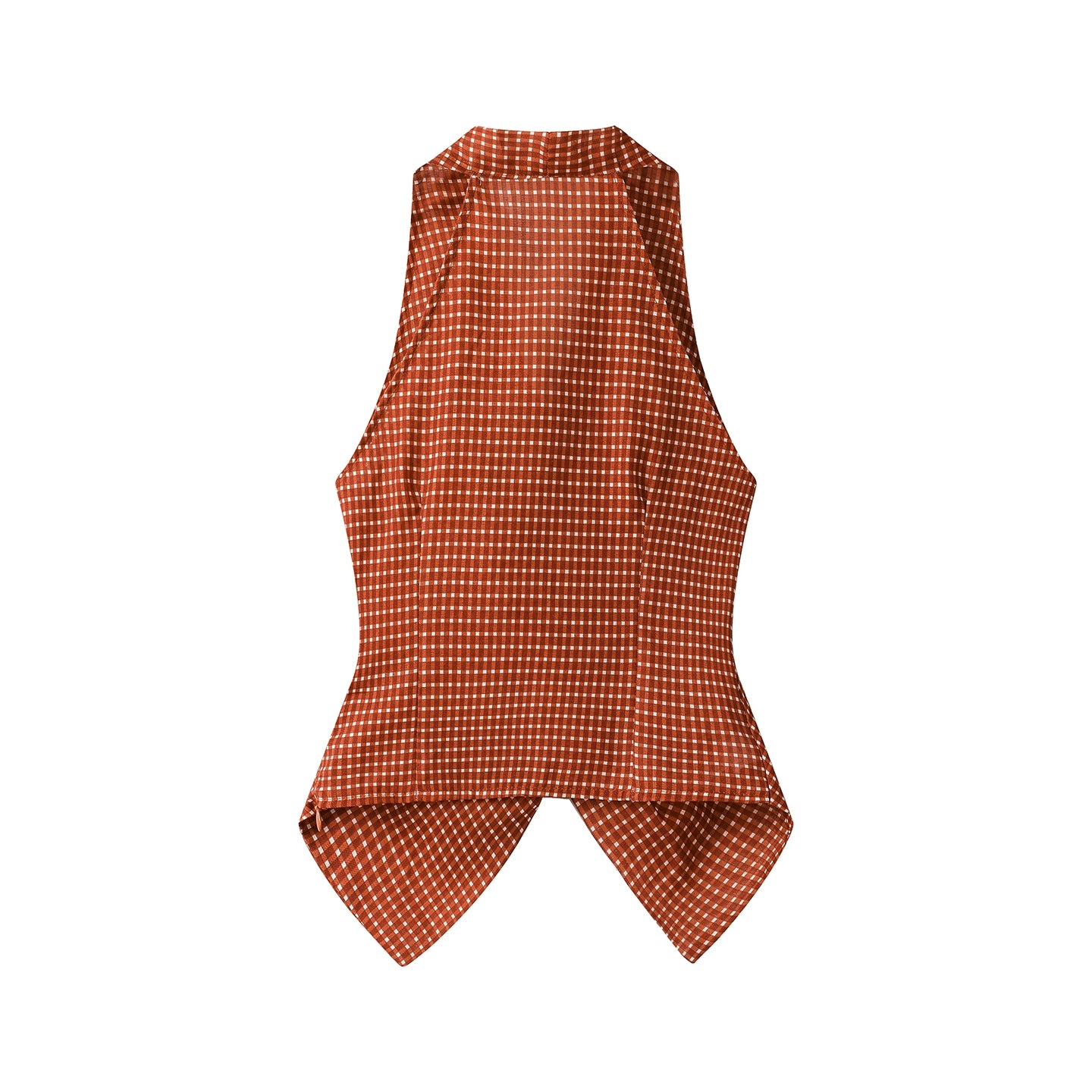 Colete Torcido Sem Mangas Xadrez 