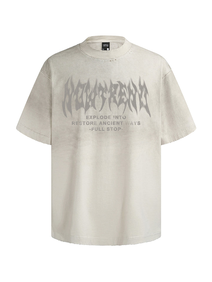 Letter Print Short-Sleeve T-Shirt