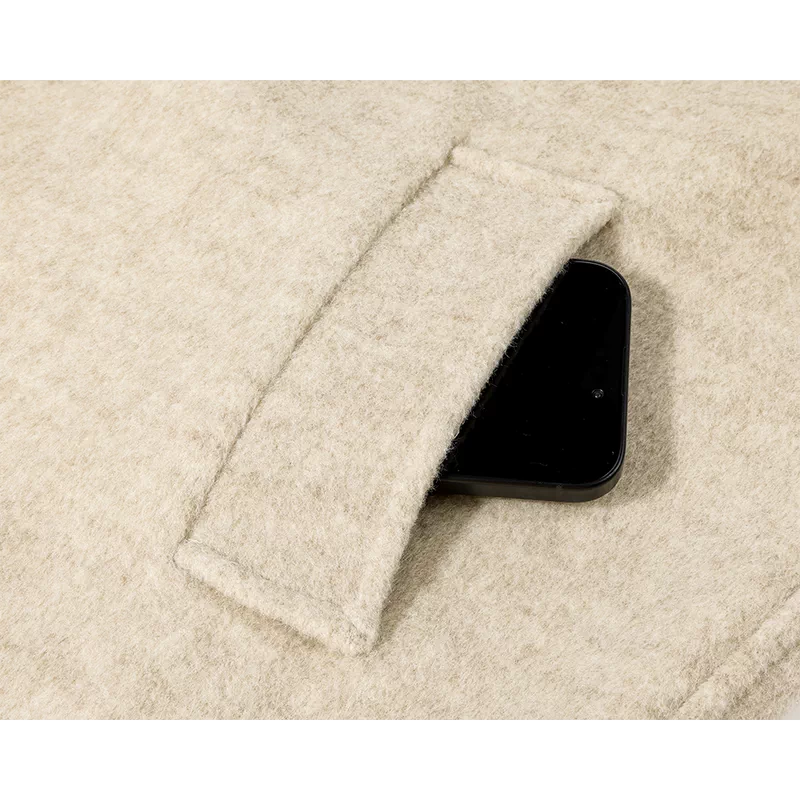 Stand Collar Double-Faced Wool Coat