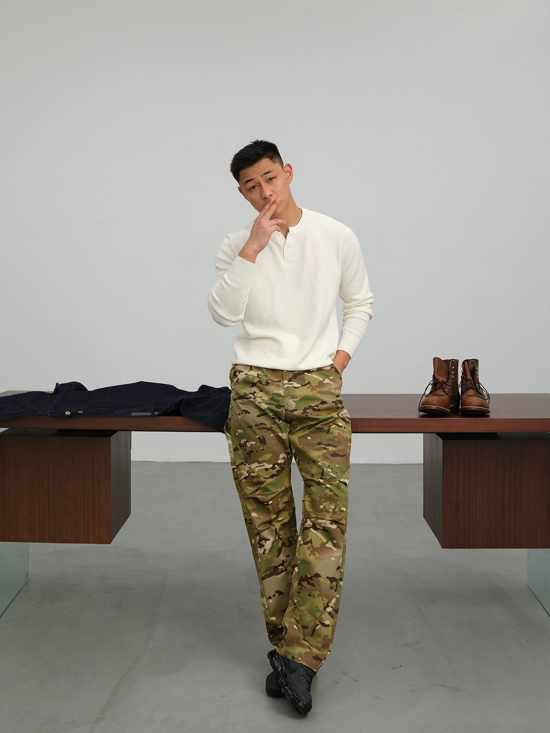 Henry Collar Knit Sweater