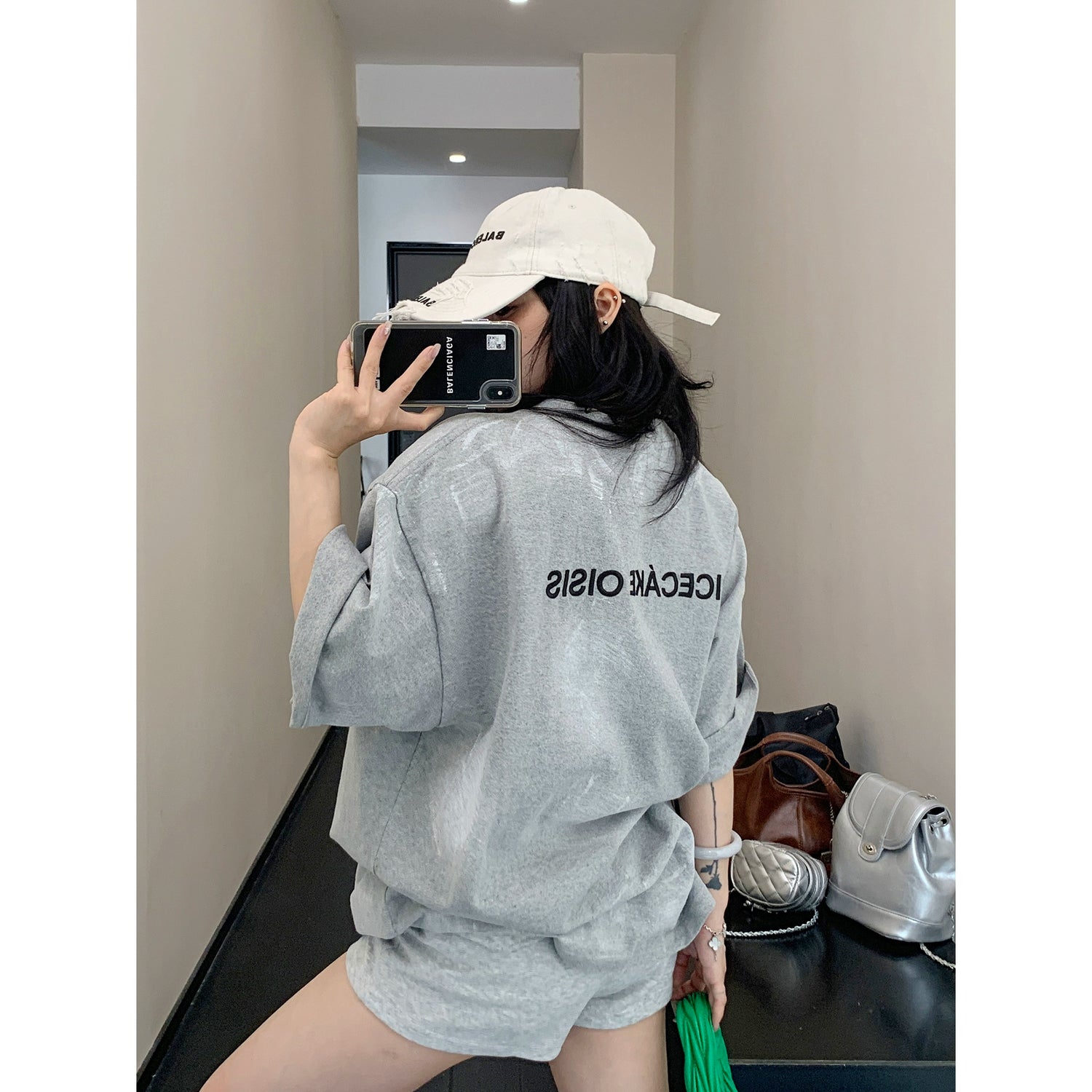 Oversized Embroidered Short Sleeve T-shirt