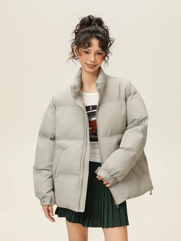 Stand Collar Puffer Cotton-Padded Jacket