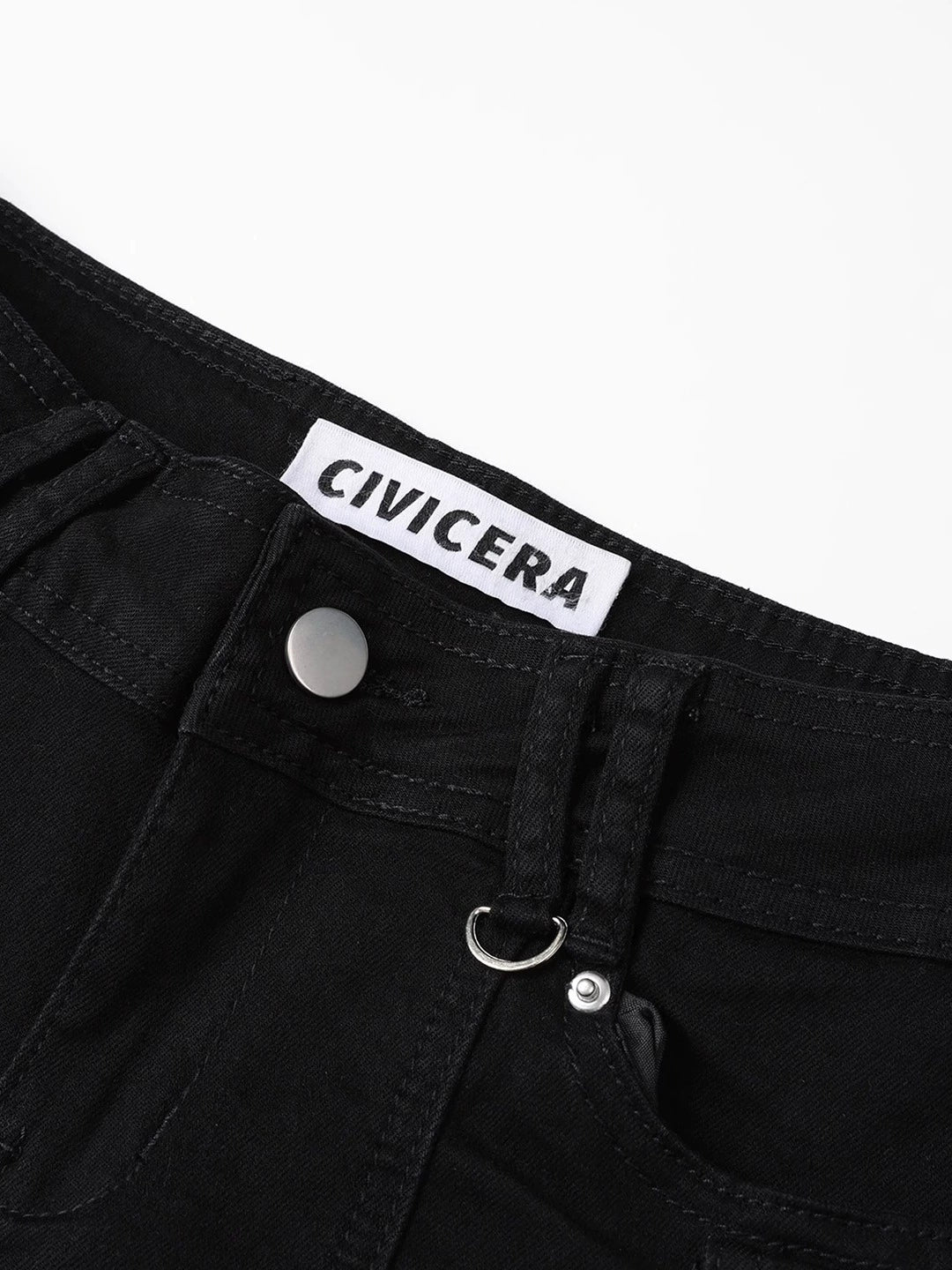 Denim Cargo Workwear Shorts Hot Pants