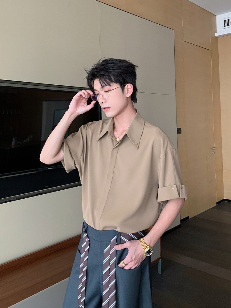 Short-Sleeve Loose Fit Summer Shirt