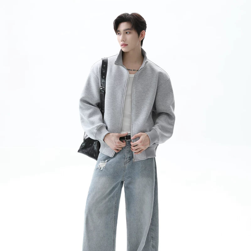 Stand Collar Oversized Zipper Jacket