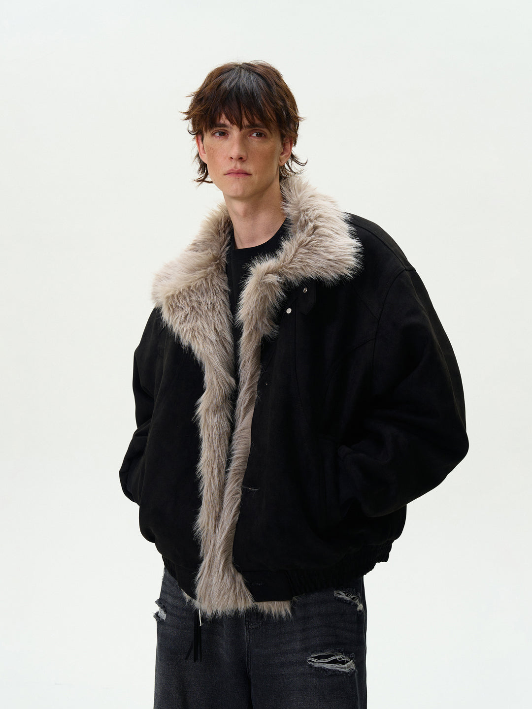 Retro Fur Collar Cotton Insulated Jacket