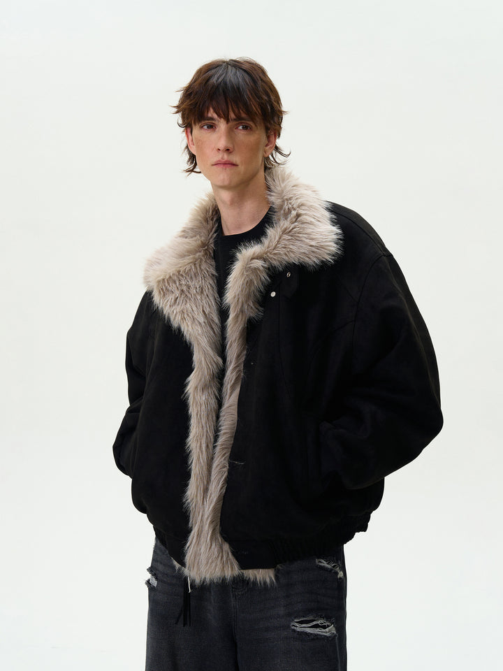 Retro Fur Collar Cotton Insulated Jacket