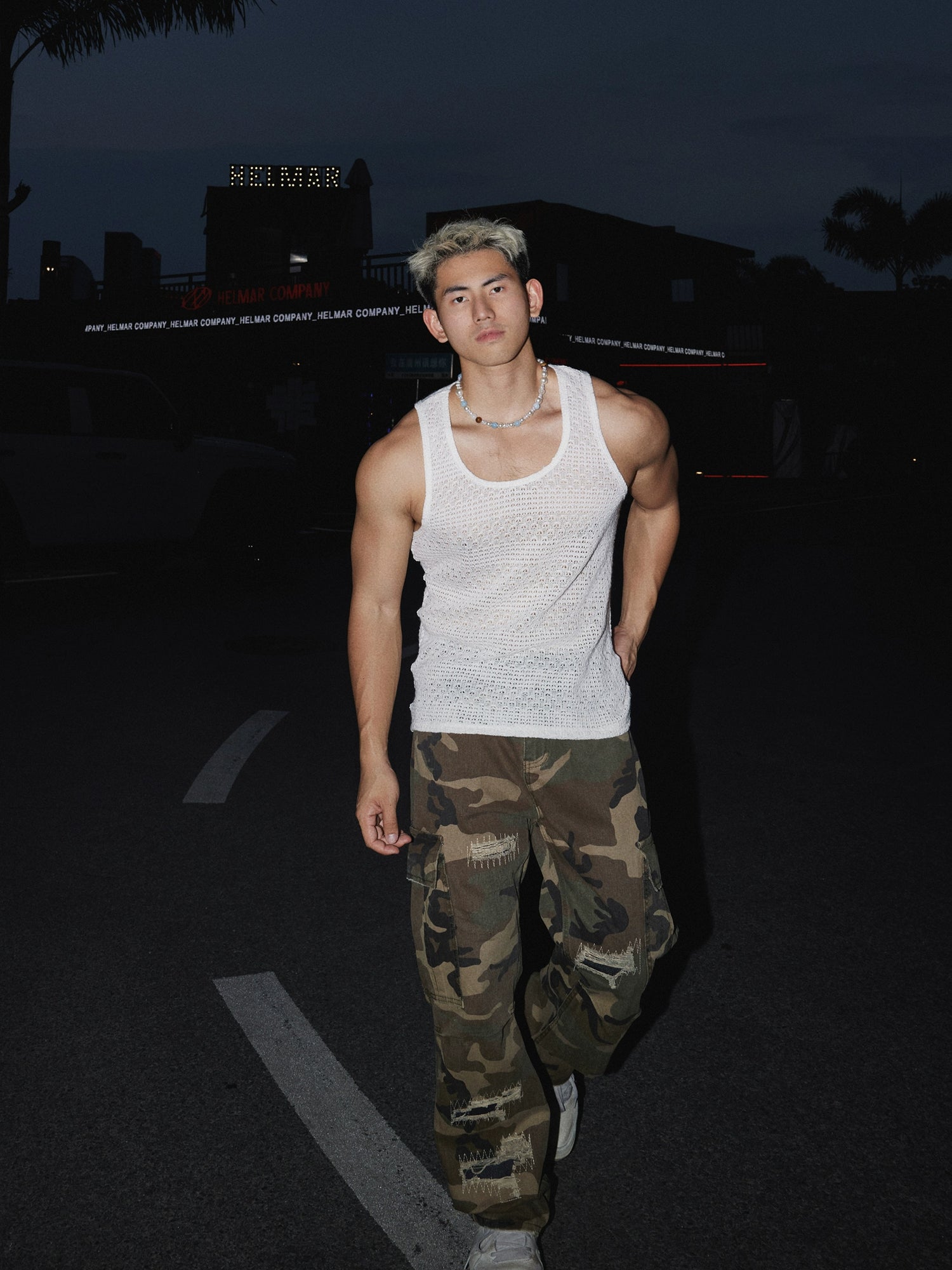 Camouflage Ripped Loose Multi-pocket Pants