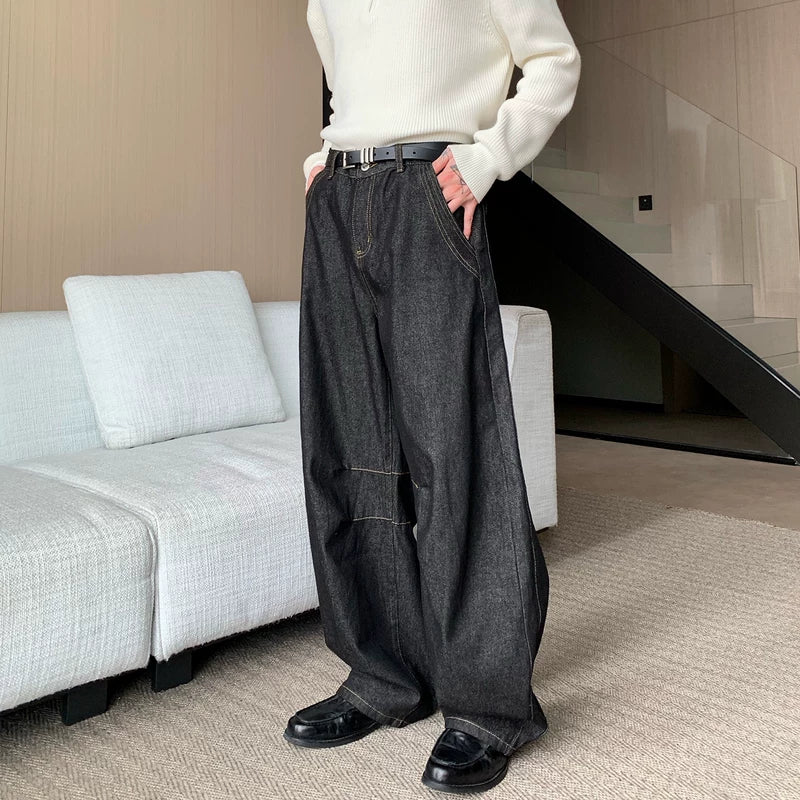 Calças de Perna Reta com Lâmina Curvada Deconstruída 