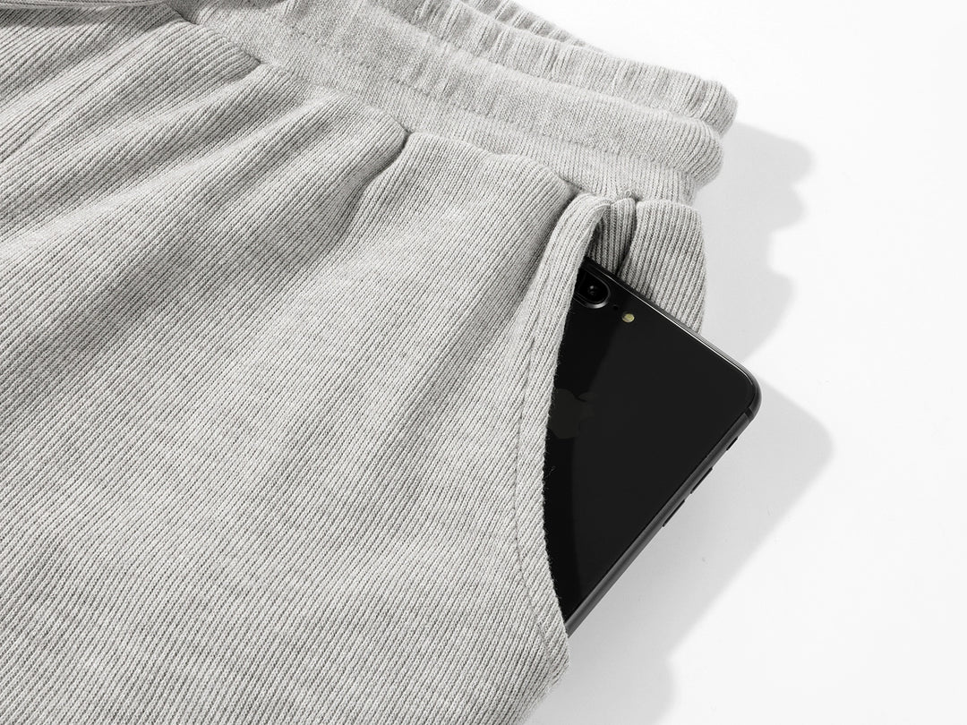 Breien Twee-delige Hoodie en Wijde Pantalon Set 