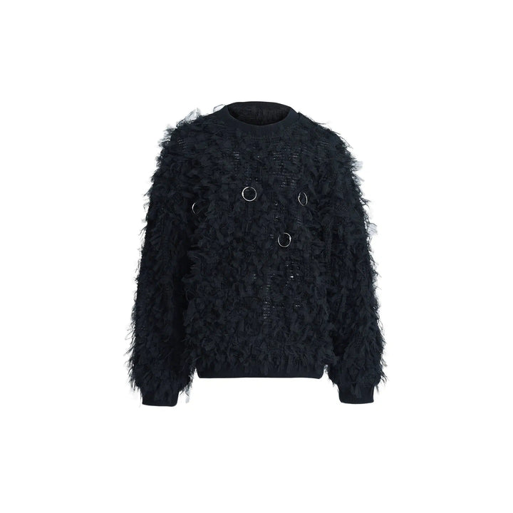 Furry Round Neck Sweatshirt