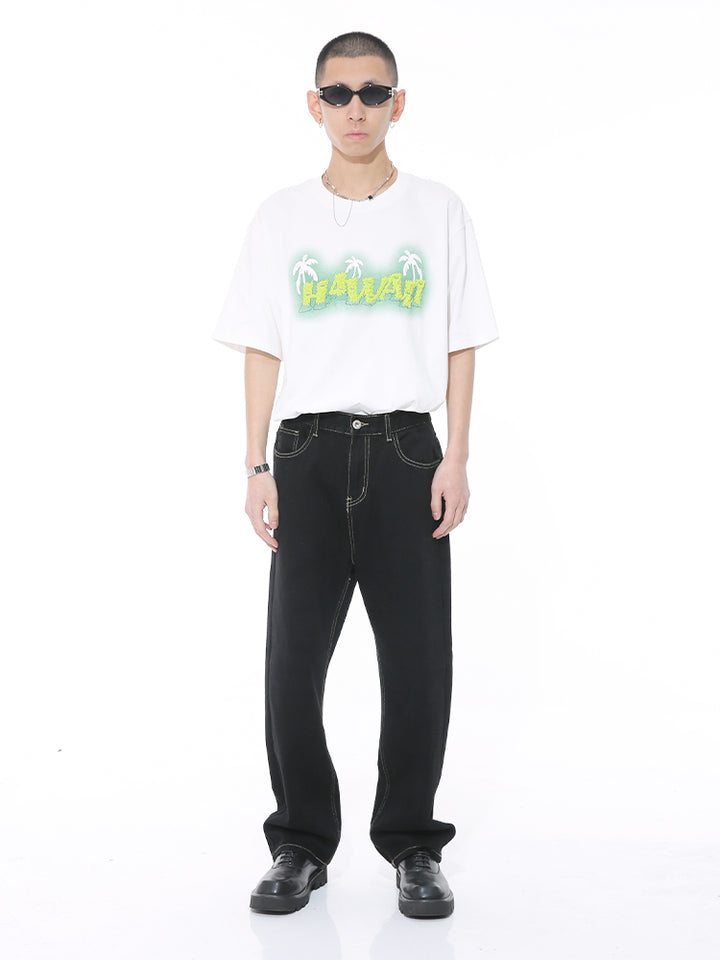 Koreanische Stil lockere Jeans 