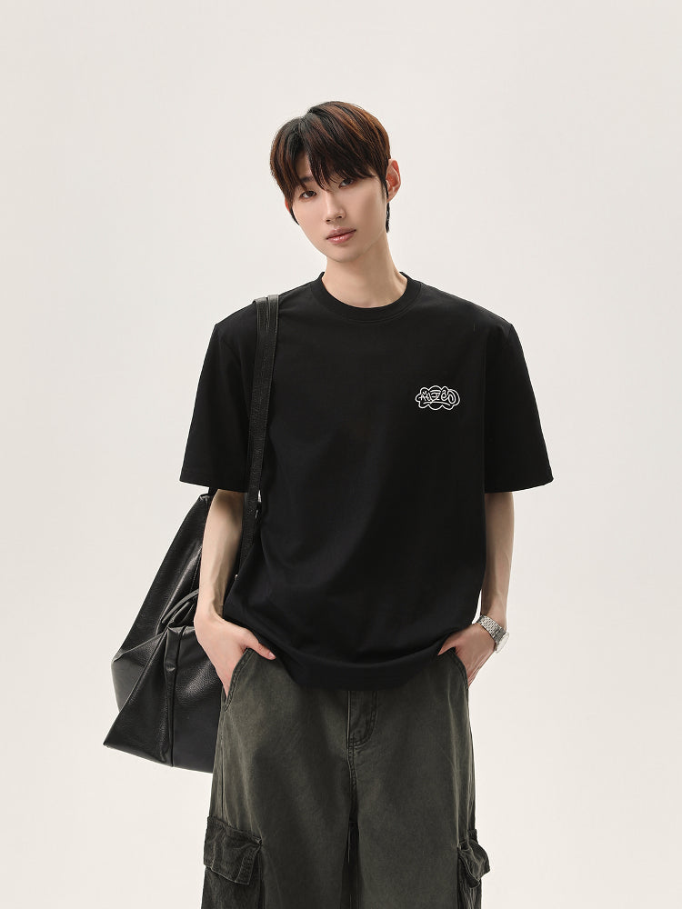 Oversize Letter Embroidery T-Shirt