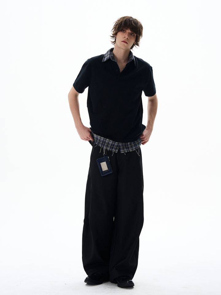 Henry Collar Knitted Short-Sleeve T-shirt