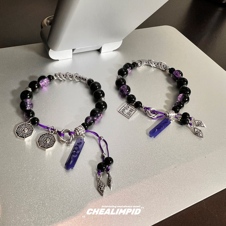 Beaded Chinese Style Charm Bracelet