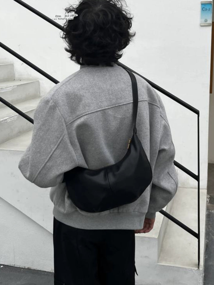 Black Leather Shoulder Bag