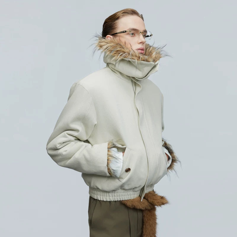 Fleece Lined Fur Collar Jacket