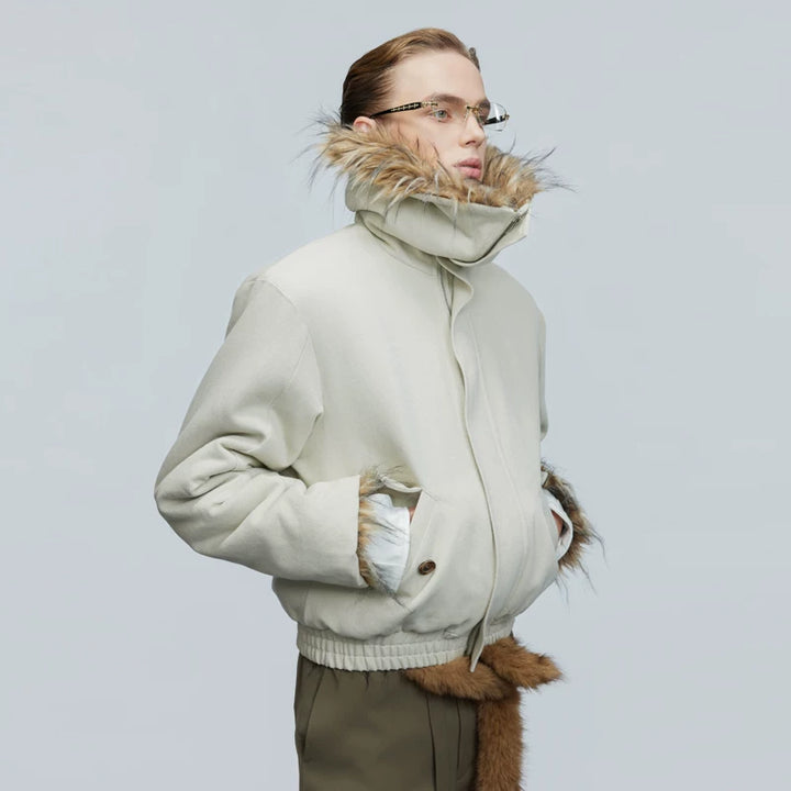 Fleece Lined Fur Collar Jacket