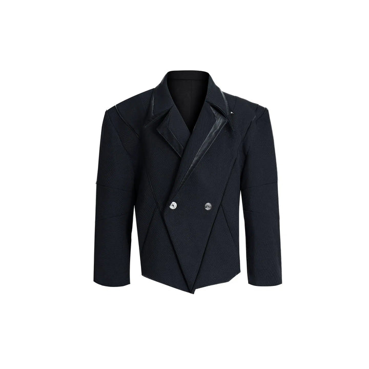 Metal Buttons Irregular Design Suit Set
